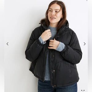 Madewell hooded swing puffer XXS